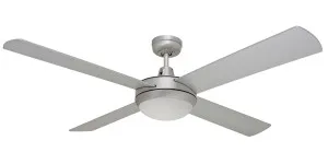 Martec Lifestyle 52" Ceiling Fan With 2 x 9W LED E27 Light Brushed Aluminium by Martec, a Ceiling Fans for sale on Style Sourcebook