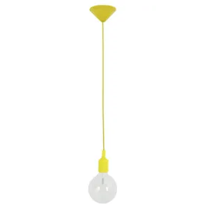 Pen Silicone Pendant E27 Cord Set Yellow by Compact Lamps Australia, a Lighting for sale on Style Sourcebook