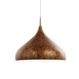 Zara CLA Modern Dome Pendant Light Burl Wood Look by Compact Lamps Australia, a Pendant Lighting for sale on Style Sourcebook