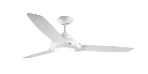 Mercator Phaser White Indoor/Outdoor Ceiling Fan With CCT LED Light 50" by Mercator, a Ceiling Fans for sale on Style Sourcebook