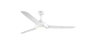 Mercator Phaser White Indoor/Outdoor Ceiling Fan With CCT LED Light 58" by Mercator, a Ceiling Fans for sale on Style Sourcebook