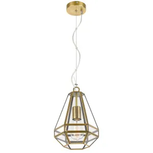 Antique Brass Telbix Espada Pendant Light With Glass Small by Telbix, a Pendant Lighting for sale on Style Sourcebook