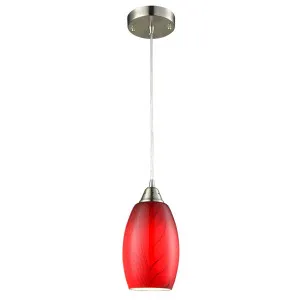 CLA Glaze Hand Blown Glass Pendant Light Red by Compact Lamps Australia, a Pendant Lighting for sale on Style Sourcebook