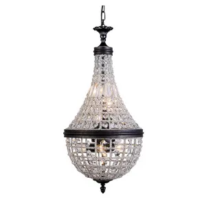 Lode Marseilles Bronze Crystal Basket Chandelier Pendant Light Small by Lode International, a Pendant Lighting for sale on Style Sourcebook