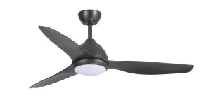 Fanco Breeze AC 52" 3 Blade ABS Ceiling Fan with 18W CCT LED Light Black by Fanco, a Ceiling Fans for sale on Style Sourcebook