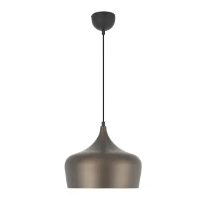 Telbix Polk Brushed Bronze & Black Shade Pendant Light (E27) Medium by Telbix, a Pendant Lighting for sale on Style Sourcebook