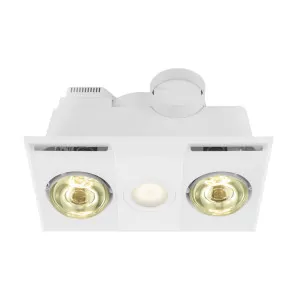 Eglo Heatflow 2 Bathroom 3-In-1 Exhaust Fan, Heater & Light White by Eglo, a Exhaust Fans for sale on Style Sourcebook