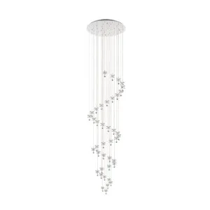 Eglo Pianopoli Crystal LED Pendant Light Steel and Chrome by Eglo, a Pendant Lighting for sale on Style Sourcebook