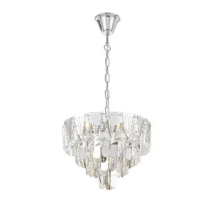 Telbix Valerie Chrome and Crystal Traditional Pendant Light (E14) Small by Telbix, a Pendant Lighting for sale on Style Sourcebook