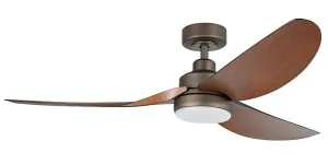 Eglo Torquay 56" 3 Blade DC Indoor/Outdoor Ceiling Fan With 20W CCT Dimmable LED Light Oil Rubbed Bronze & Koa by Eglo, a Ceiling Fans for sale on Style Sourcebook