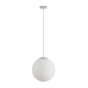 Domus Bubble 300 Opal Glass Pendant Light Edison Screw (E27) Chrome by Domus, a Pendant Lighting for sale on Style Sourcebook