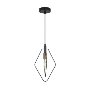 CLA Contour 1 Light Black Wire Pendant Light (E27) Diamond by Compact Lamps Australia, a Pendant Lighting for sale on Style Sourcebook