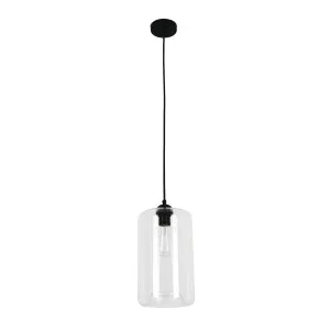 CLA Mason 1 Light Oblong Glass Pendant Light (E27) Clear by Compact Lamps Australia, a Pendant Lighting for sale on Style Sourcebook