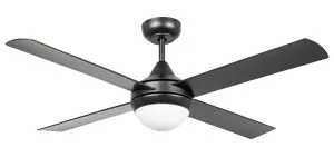 Eglo Stradbroke 48" DC ABS Indoor/Outdoor Ceiling Fan with E27 Light Black by Eglo, a Ceiling Fans for sale on Style Sourcebook