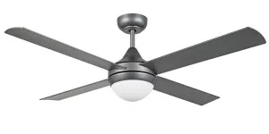 Eglo Stradbroke 52" DC ABS Indoor/Outdoor Ceiling Fan with E27 Light Titanium by Eglo, a Ceiling Fans for sale on Style Sourcebook