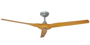 Hunter Pacific Radical 3 Indoor/Outdoor 60" 3 Blade DC Ceiling Fan With Remote Brushed Aluminium with Bamboo Blade by Hunter Pacific, a Ceiling Fans for sale on Style Sourcebook