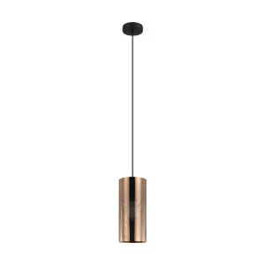 Eglo Tabiago Pendant Light Black and Rose Gold by Eglo, a Pendant Lighting for sale on Style Sourcebook