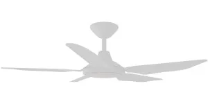 Calibo Storm 42" (1070mm) 5 Blade 18W Tricolour LED Light Indoor/Outdoor DC Ceiling Fan & Remote White by Calibo, a Ceiling Fans for sale on Style Sourcebook