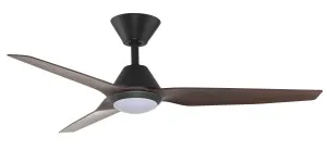 Fanco Smart Infinity-iD 48" DC Ceiling Fan With 18W Dimmable CCT LED Light & Remote Black & Spotted Gum by Fanco, a Ceiling Fans for sale on Style Sourcebook