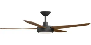 Calibo Enviro 60" (1530mm) DC Ceiling Fan with 18W CCT LED Light and Remote Black & Koa by Calibo, a Ceiling Fans for sale on Style Sourcebook