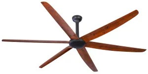 Hunter Pacific Big Fan 2 86" DC Ceiling Fan Black and Natural Oak by Hunter Pacific, a Ceiling Fans for sale on Style Sourcebook