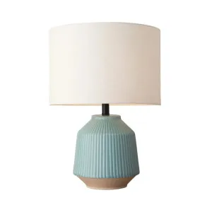 Mayfield Stevie Ribbed Table Lamp (E27) Turquoise by Mayfield, a Table & Bedside Lamps for sale on Style Sourcebook