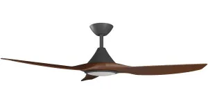 Calibo Smart CloudFan 52" (1300mm) ABS DC Ceiling Cloud Fan with 20W CCT LED Light and Remote Black & Koa by Calibo, a Ceiling Fans for sale on Style Sourcebook