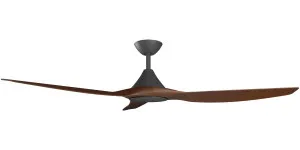 Calibo Smart CloudFan 60" (1520mm) ABS Energy Efficient DC Ceiling and Remote Black & Koa by Calibo, a Ceiling Fans for sale on Style Sourcebook