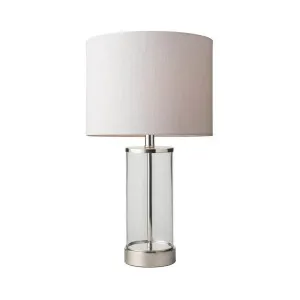 Mayfield Sloan Chrome Accented Table Lamp (E27) White by Mayfield, a Table & Bedside Lamps for sale on Style Sourcebook