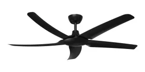 Domus Hover 56" 5 Blade Coastal Ceiling Fan with Remote Black by Domus, a Ceiling Fans for sale on Style Sourcebook