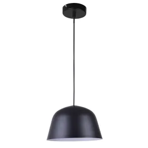 CLA Pastel Dome Pendant (E27) Black by Compact Lamps Australia, a Pendant Lighting for sale on Style Sourcebook