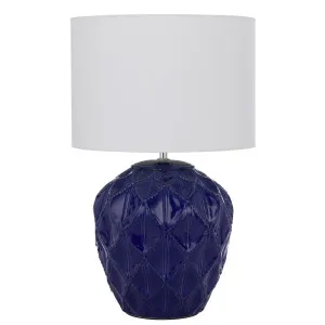 Telbix Diaz Ceramic Table Lamp (E27) Blue by Telbix, a Table & Bedside Lamps for sale on Style Sourcebook