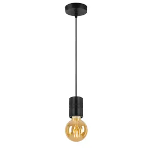 Telbix Lang Cord Pendant Light E27 Black by Telbix, a Pendant Lighting for sale on Style Sourcebook