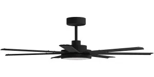 Calibo Alula 80" (2032mm) 7 Blade Indoor/Outdoor DC Ceiling Fan with 24W Light & Remote Black by Calibo, a Ceiling Fans for sale on Style Sourcebook