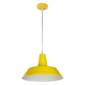 CLA Divo Angled Dome Pendant (E27) Yellow by Compact Lamps Australia, a Pendant Lighting for sale on Style Sourcebook