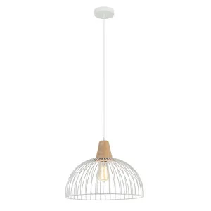 CLA Strand Dome Cage Pendant (E27) White by Compact Lamps Australia, a Pendant Lighting for sale on Style Sourcebook