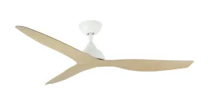 Martec Avoca Smart 52" (1320mm) WiFi Ceiling Fan and Remote White & Oak by Martec, a Ceiling Fans for sale on Style Sourcebook