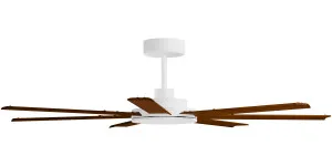 Calibo Alula 60" (1524mm) 7 Blade Indoor/Outdoor DC Ceiling Fan & Remote White & Koa by Calibo, a Ceiling Fans for sale on Style Sourcebook