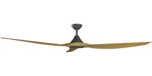 Calibo Smart CloudFan 72" (1830mm) ABS DC Ceiling and Remote Black & Teak by Calibo, a Ceiling Fans for sale on Style Sourcebook