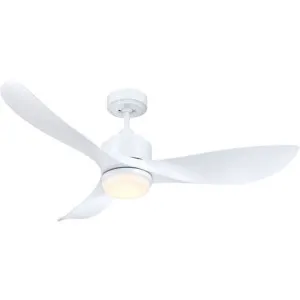 Mercator Eagle II Lite 48" (1220mm) DC Indoor/Outdoor Ceiling Fan with 18W CCT Light & Remote White by Mercator, a Ceiling Fans for sale on Style Sourcebook