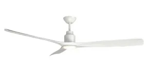 Mercator Iceman 60" (1520mm) DC Indoor/Outdoor Ceiling Fan with 20W CCT LED Light and Remote White by Mercator, a Ceiling Fans for sale on Style Sourcebook