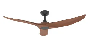 Hunter Pacific Evolve 60" (1520mm) EC/DC Indoor/Outdoor Ceiling Fan with Remote Black & Koa by Hunter Pacific, a Ceiling Fans for sale on Style Sourcebook