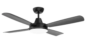 Mercator Nemoi 48" DC Indoor/Outdoor Ceiling Fan with CCT LED Light and Remote Black by Mercator, a Ceiling Fans for sale on Style Sourcebook