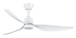 Martec Genoa 50" Smart DC Indoor/Outdoor Ceiling Fan with 16W CCT LED Light and Remote White by Martec, a Ceiling Fans for sale on Style Sourcebook