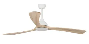 Martec Norfolk Aero DC 70" Smart DC Ceiling Fan with Remote White & Natural by Martec, a Ceiling Fans for sale on Style Sourcebook