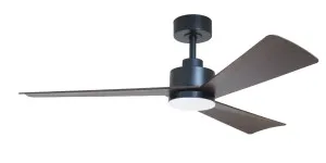 Vencha Bronte 52" DC Ceiling Fan with 20W CCT LED Light and Remote Black & Walnut by Vencha, a Ceiling Fans for sale on Style Sourcebook