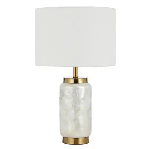 Telbix Seneca 1 Light Table Lamp (E27) White by Telbix, a Table & Bedside Lamps for sale on Style Sourcebook