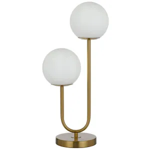 Telbix Eterna 2 Light Table Lamp (E27) Antique Gold by Telbix, a LED Lighting for sale on Style Sourcebook