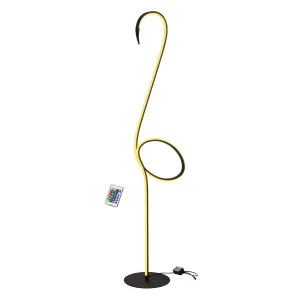 Telbix Roseus RGB LED Floor Lamp with Remote Black by Telbix, a Floor Lamps for sale on Style Sourcebook