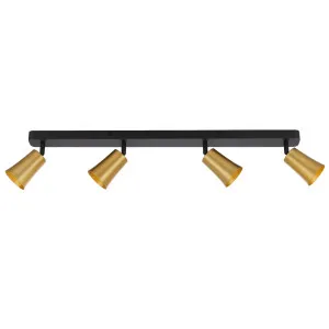 Telbix Alvey 4 Light Bar Spotlight Gold & Black by Telbix, a Spotlights for sale on Style Sourcebook